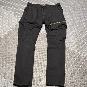 Jordan Craig Black Cargo Pants slim fit